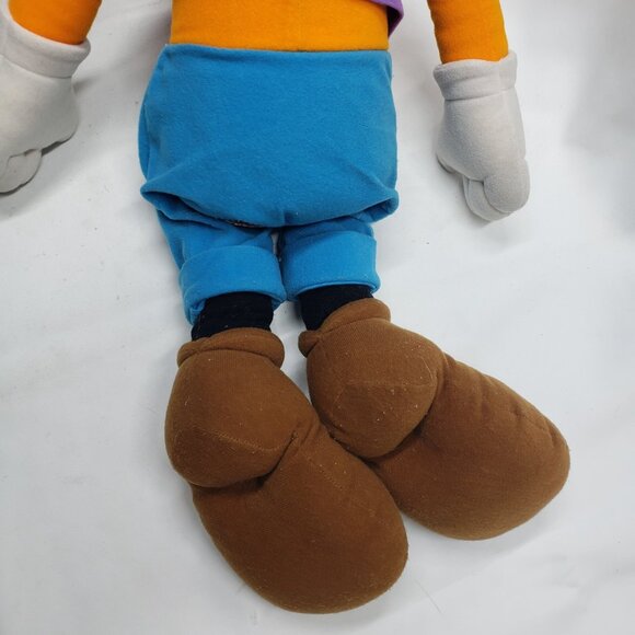 Vintage Applause Disney Goofy 27 Inch Tall Soft Plush Green Hat Purple Vest - Picture 16 of 16